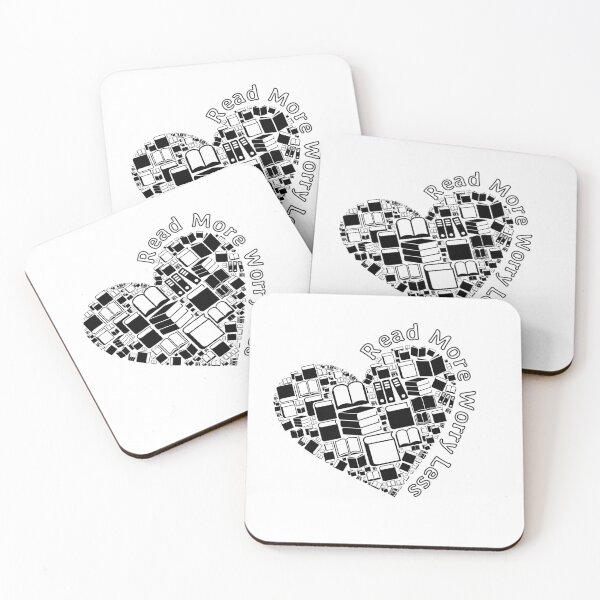 Item preview, Read More Worry Less - Books In Heart Shape designed and sold by Wiss2Arts.