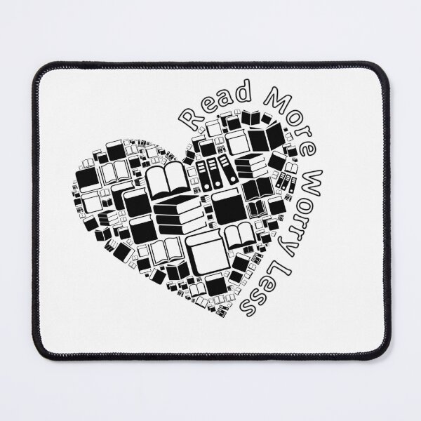 Item preview, Read More Worry Less - Books In Heart Shape designed and sold by Wiss2Arts.