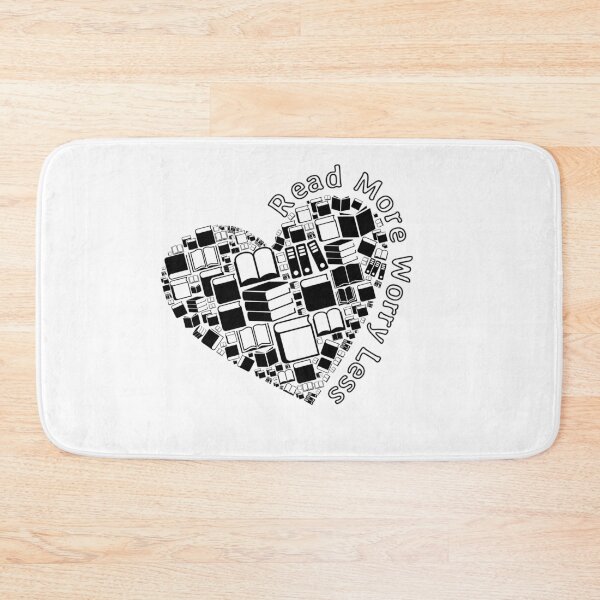 Item preview, Read More Worry Less - Books In Heart Shape designed and sold by Wiss2Arts.