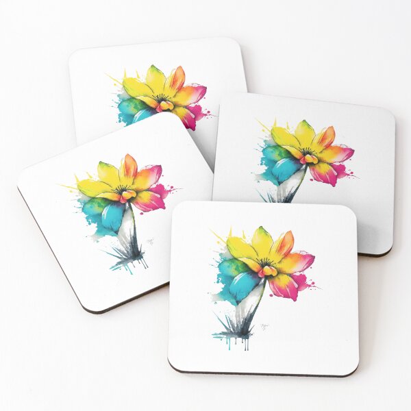 Item preview, Flower Portrait in Watercolor & Pen designed and sold by Oldetimemercan.