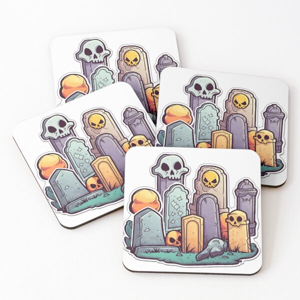 Item preview, Cute Tombstone Bunch Sticker designed and sold by NebNightsDesign.