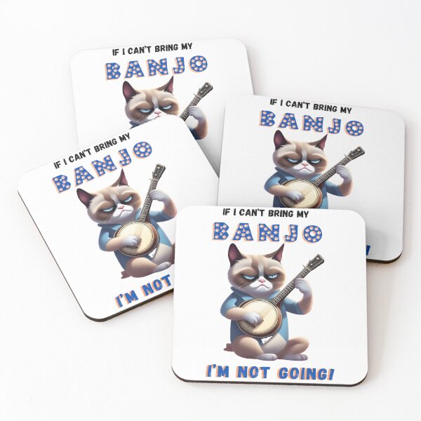 Item preview, Grumpy cat banjo player designed and sold by TempoTees.