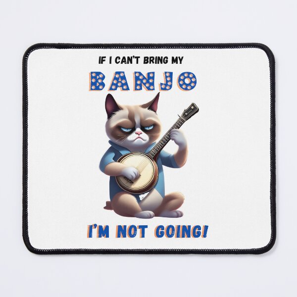 Item preview, Grumpy cat banjo player designed and sold by TempoTees.