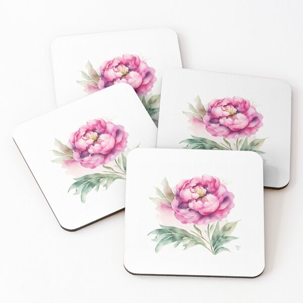Item preview, Peony A Portrait in Watercolor & Pen designed and sold by Oldetimemercan.
