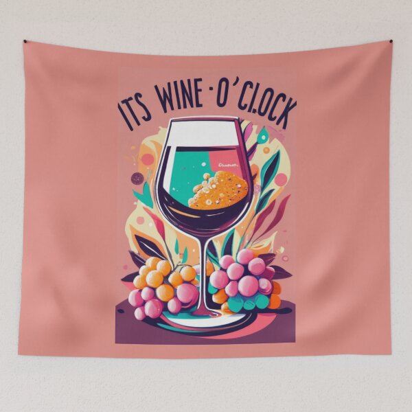 Item preview, It´s Wine O´Clock designed and sold by Sketch-Shack.