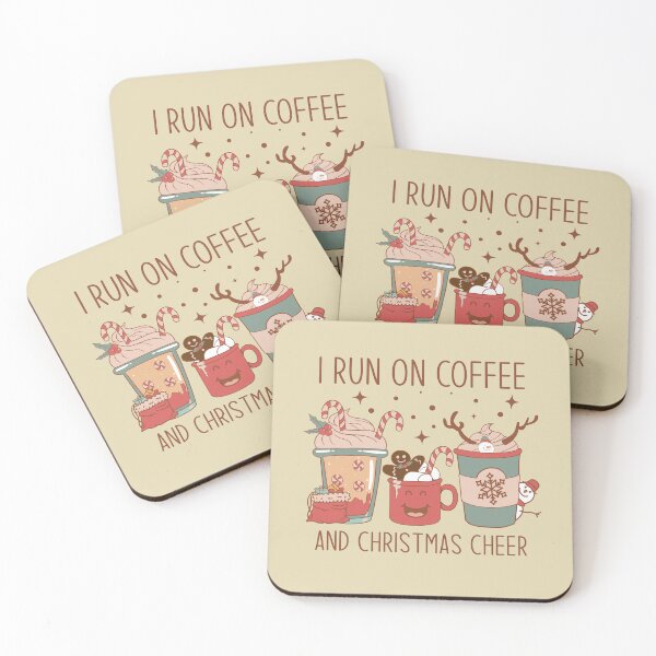 Item preview, I Run On Coffee and Christmas Cheer  designed and sold by ArtMeetsPizza.