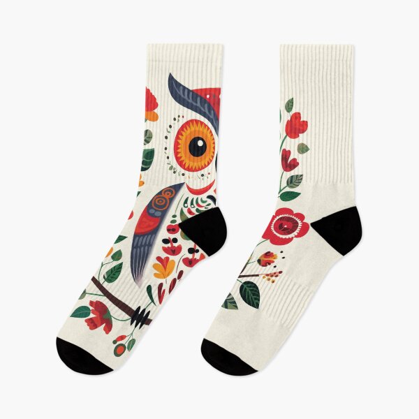 Item preview, Scandinavian Folk Art Animals - Scandinavian Owl designed and sold by khachiche.