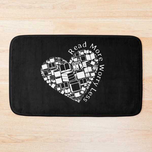 Item preview, Read More Worry Less - Books In Heart Shape designed and sold by Wiss2Arts.