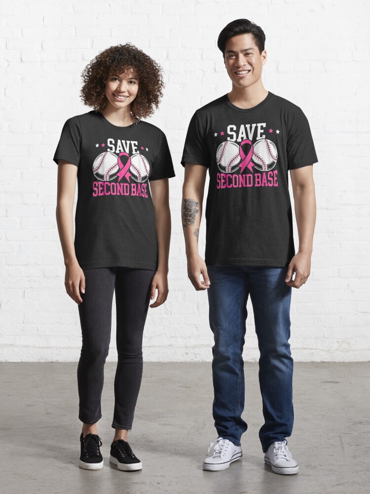 Save The Second Base Breast Cancer Awareness Baseball Shirt & Hoodie 