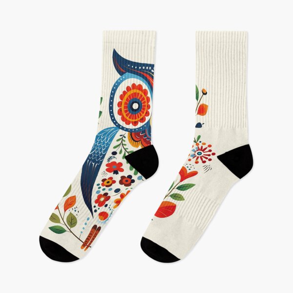 Item preview, Scandinavian Folk Art Animals - Scandinavian Owl designed and sold by khachiche.