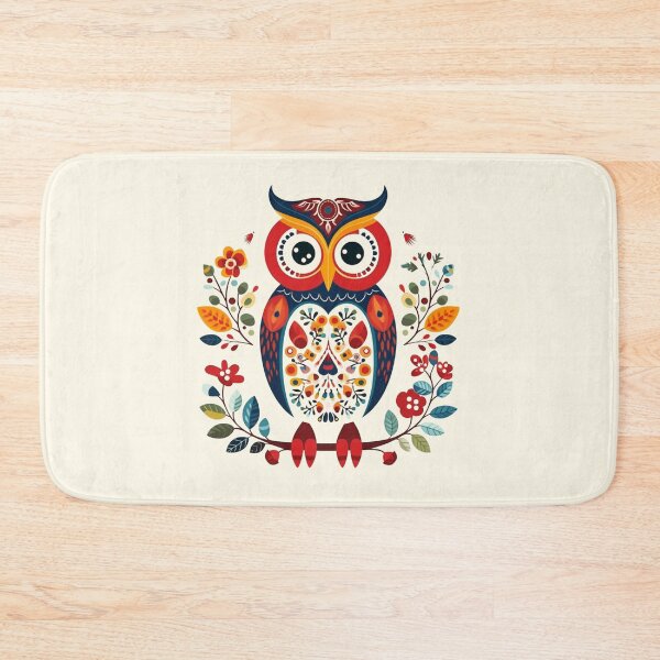 Item preview, Scandinavian Folk Art Animals - Scandinavian Owl designed and sold by khachiche.