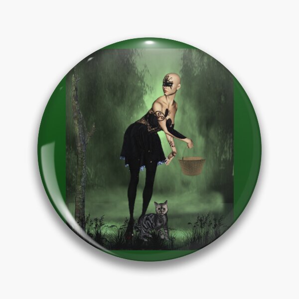 Item preview, Joven bruja y su gato en el jardín. designed and sold by Patricia Brown.