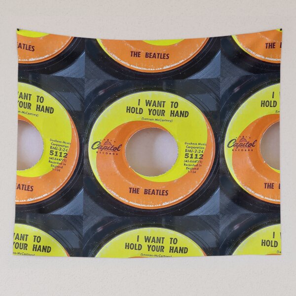 Item preview,  Orange Swirl, Hand,  60'S, BRITISH INVASION, LIVERPOOL, ROCK AND ROLL,    45, record, vinyl designed and sold by Vintaged.