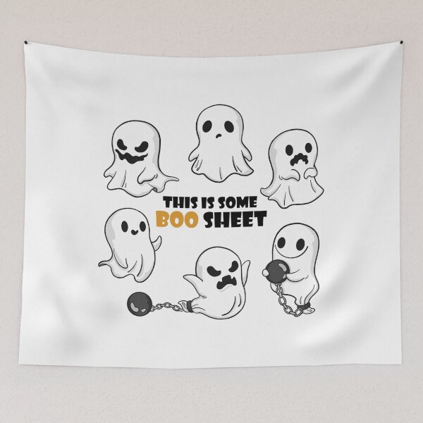 Item preview, This Is Some Boo Sheet Ghost Cute Boo Ghost Halloween Cat Spooky designed and sold by Mayalogo.