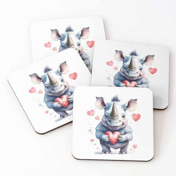 Item preview, Adorable rhino in love designed and sold by studiomrska.