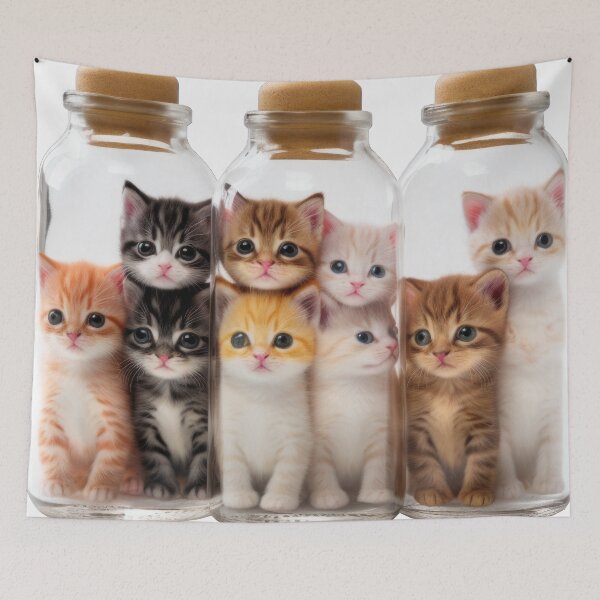 Artikelvorschau, Flasche Katzen entworfen und verkauft von Extraordinarym.