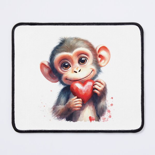 Item preview, Adorable monkey in love designed and sold by studiomrska.