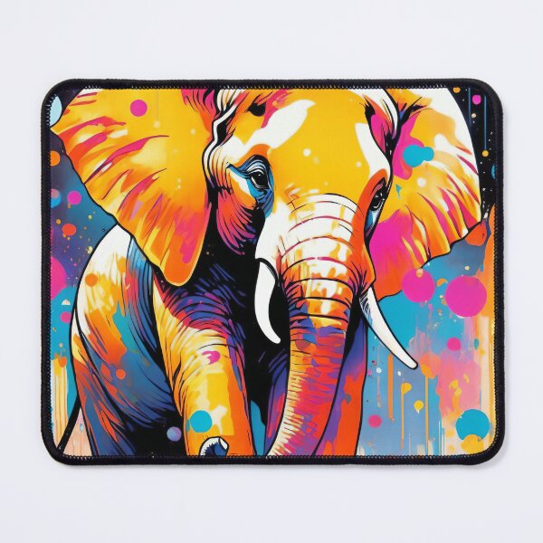 Item preview, Rainbow splash paint elephant designed and sold by KenVulf.