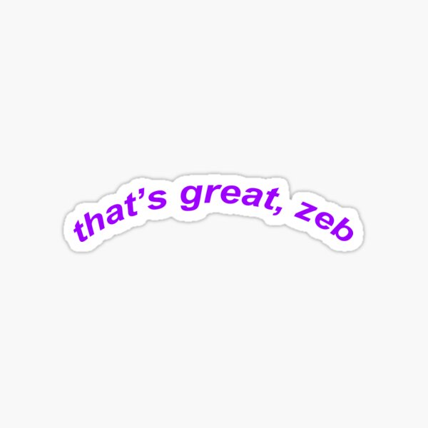 Vista previa del artículo con la obra «eso es genial zeb!», diseñado y vendido por sharkeila.