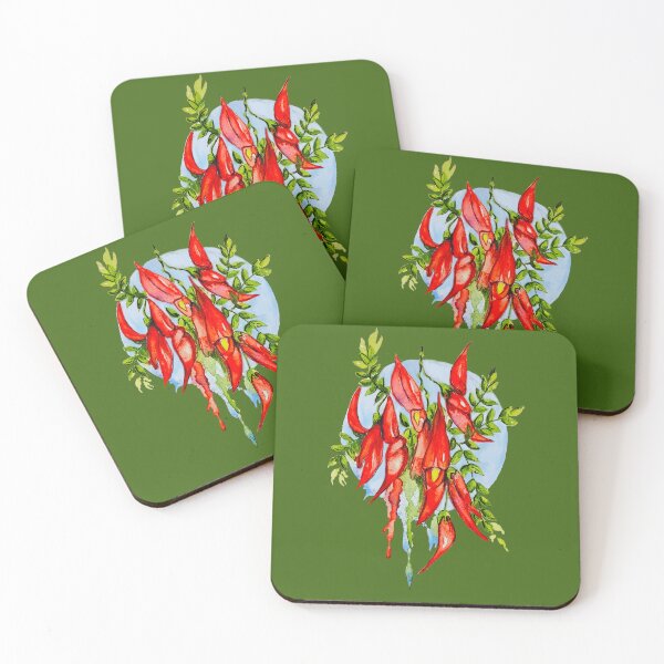 Item preview,  Kakabeak, Ngutukaka, on green background designed and sold by carole hirst.