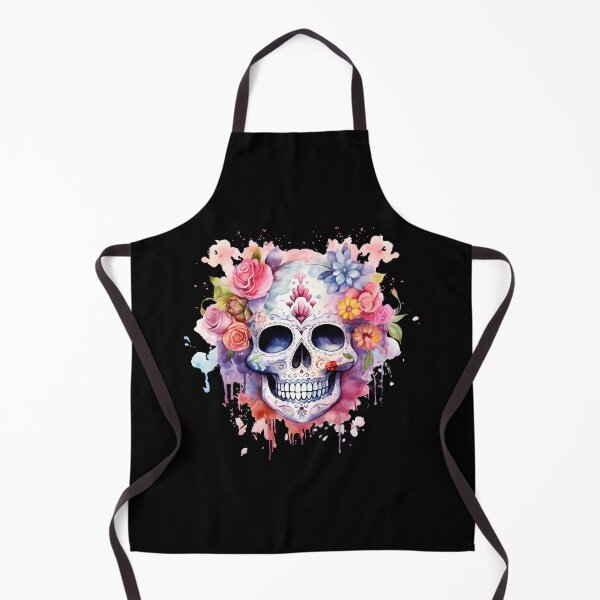 Item preview, skull with flowers in art style designed and sold by Lucky-jl.