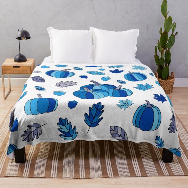 Item preview, Blue Pumpkins and leaves designed and sold by Ana Gorozpe.