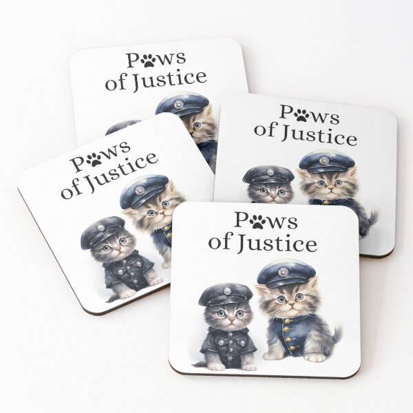 Item preview, Cute Cats in Police Uniforms Paws of Justice designed and sold by TuckerLogan.