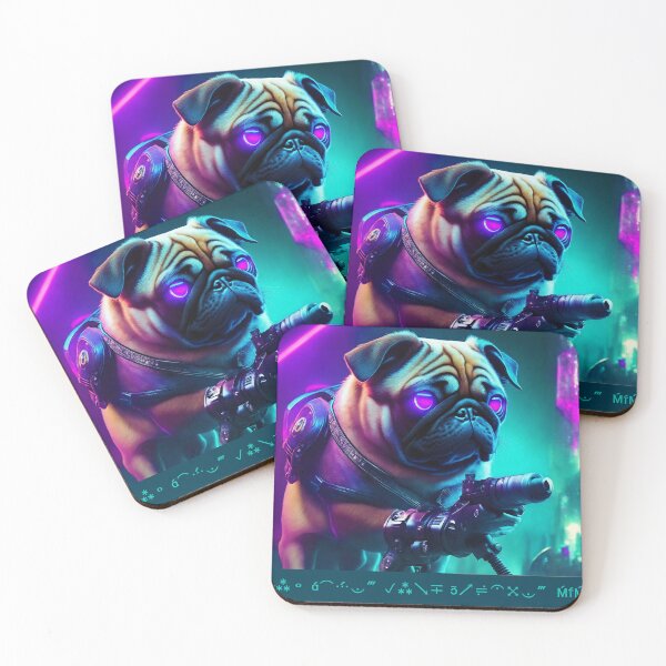 Item preview, Pug Cyberpunk Soldier 101 designed and sold by RedBluffTraders.