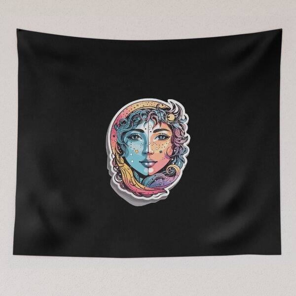 Item preview, Celestial Cosmo Woman Face Portrait  designed and sold by Fenderbender00.