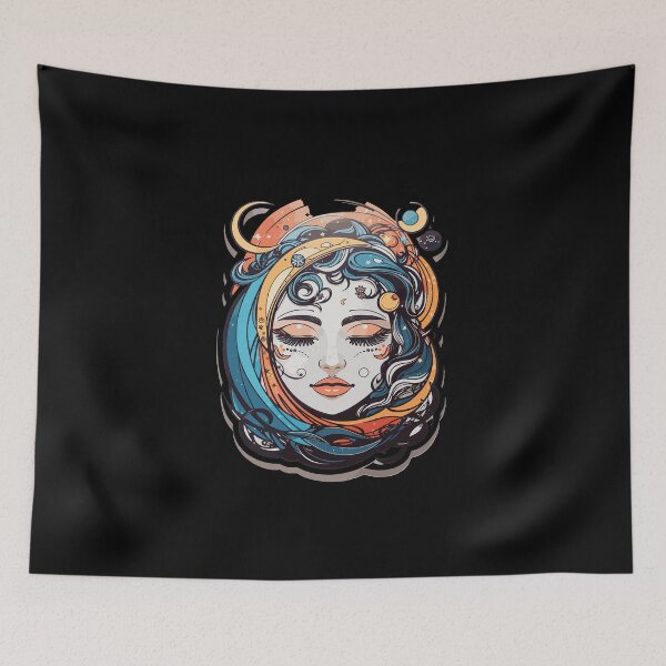Item preview, Celestial Cosmo Woman Face Portrait  designed and sold by Fenderbender00.