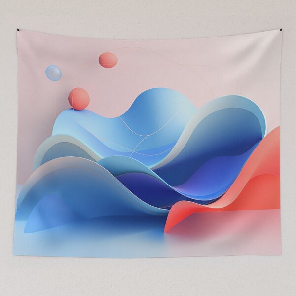 Aperçu de l'œuvre Art 3D minimal : visualisation abstraite du marketing numérique avec des formes dégradées créée et vendue par PaintbrushPlace.