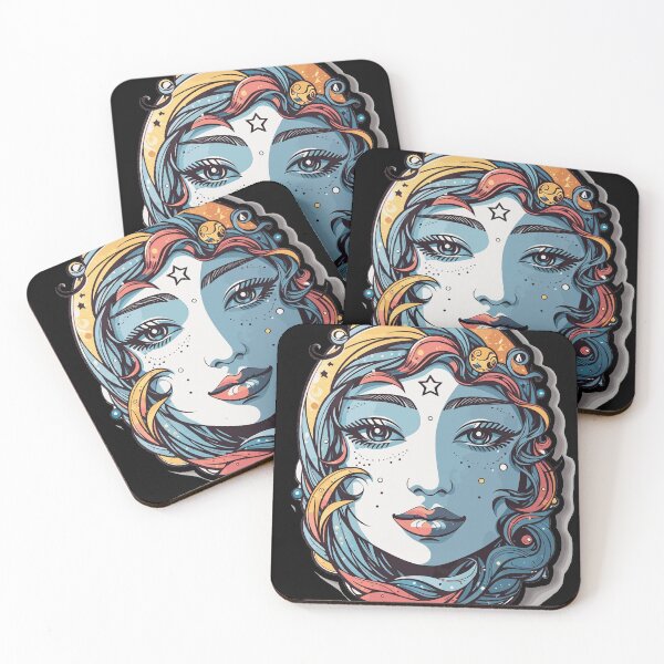 Item preview, Celestial Cosmo Woman Face Portrait  designed and sold by Fenderbender00.