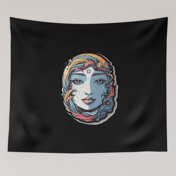 Item preview, Celestial Cosmo Woman Face Portrait  designed and sold by Fenderbender00.