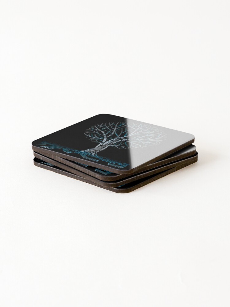 Thumbnail 4 of 5, Coasters (Set of 4), Cool Binary Tree Coding Computer Science designed and sold by Fumisa.