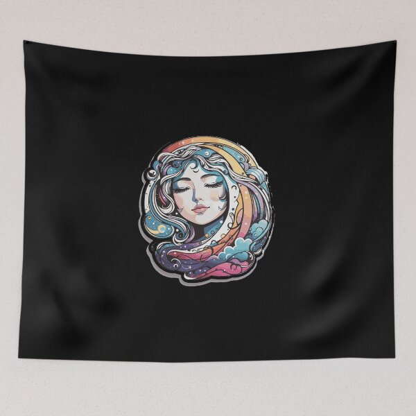 Item preview, Celestial Cosmo Woman Face Portrait  designed and sold by Fenderbender00.