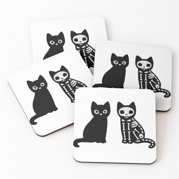 Item preview, Black cats for halloween skeleton  designed and sold by adesignworld.