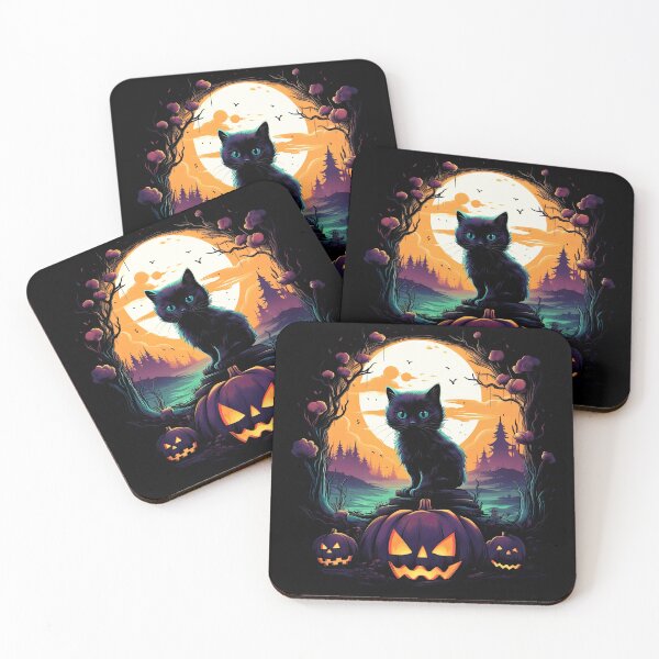 Item preview, Black Cat with Halloween Pumpkin Vector designed and sold by eyestetix.
