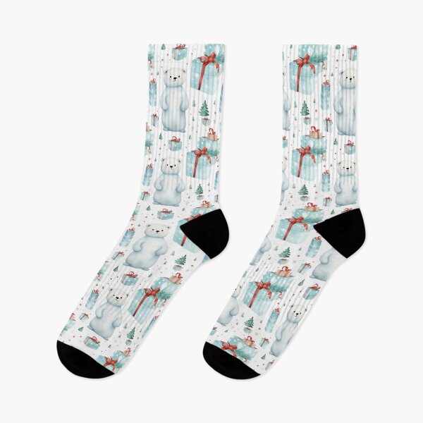 Item preview, Frosty Festivities: Adorable Polar Bear Christmas Pattern designed and sold by qoodesignstudio.