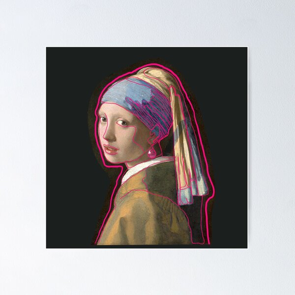 Item preview, Chica con perla… pero rosa designed and sold by Kat21.