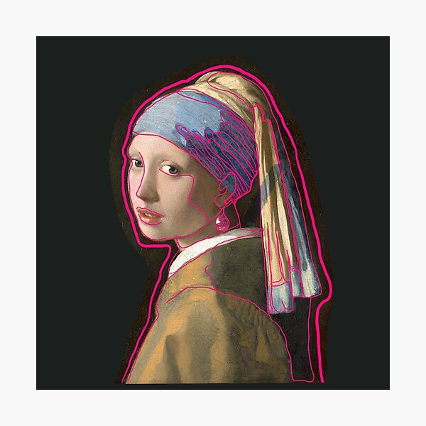 Aperçu de l'œuvre Fille avec une perle… mais rose créée et vendue par Kat21.