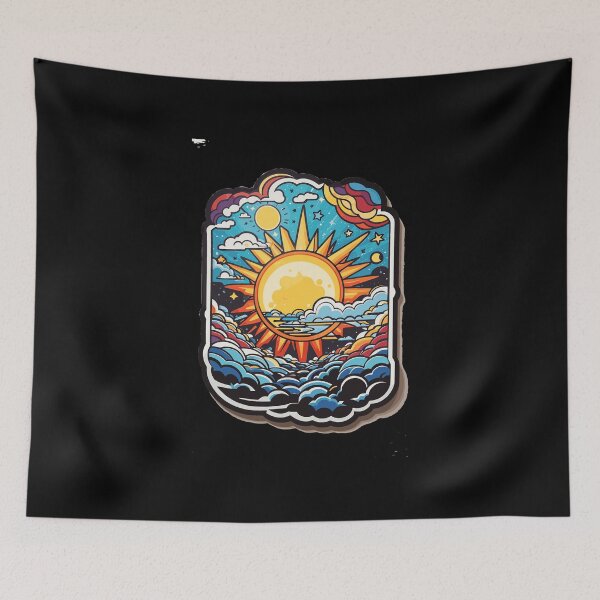 Item preview, Happy Cosmic Groovy Sun designed and sold by Fenderbender00.