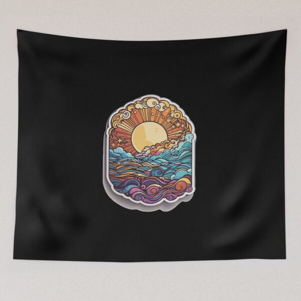 Item preview, Happy Cosmic Groovy Sun designed and sold by Fenderbender00.