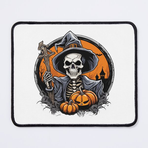 Item preview, Halloween Witch Skeleton Skull Pumpkin - T-Shirt designed and sold by PrintyArts.