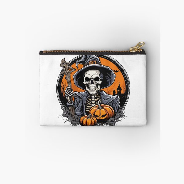 Item preview, Halloween Witch Skeleton Skull Pumpkin - T-Shirt designed and sold by PrintyArts.