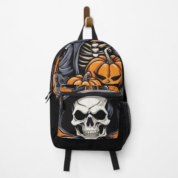 Item preview, Halloween Witch Skeleton Skull Pumpkin - T-Shirt designed and sold by PrintyArts.