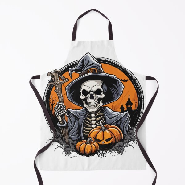 Item preview, Halloween Witch Skeleton Skull Pumpkin - T-Shirt designed and sold by PrintyArts.