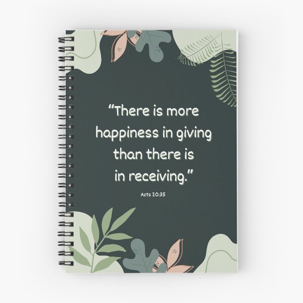 Item preview, Happiness quote from Acts 20:35 designed and sold by Byreign.