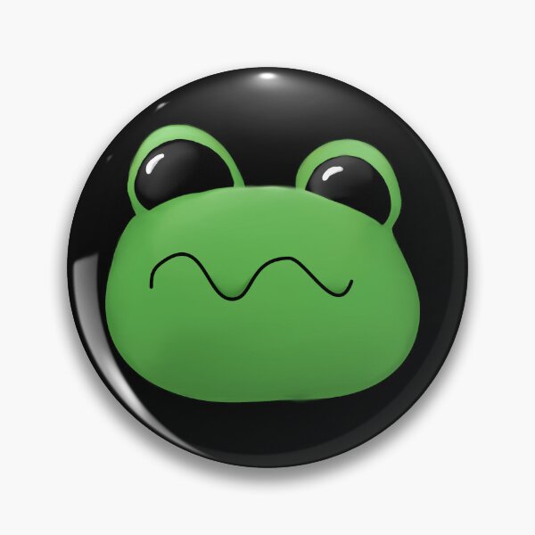 Item preview, Derpy Sad Green Frog  designed and sold by ClearAndHappy.