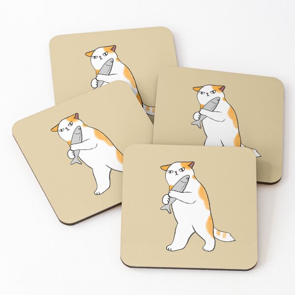 Item preview, Cute cat hold a fish designed and sold by Beerich888.
