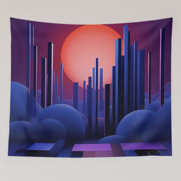 Item preview, Digital Symphony: Abstract 3D Art in Marketing Hues designed and sold by PaintbrushPlace.